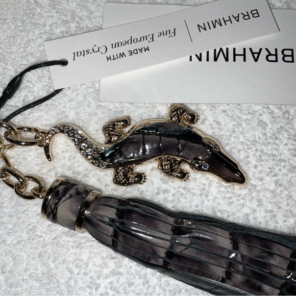 Brahmin Croc Tassel Charm/Keychain, NWT - Picture 3 of 10